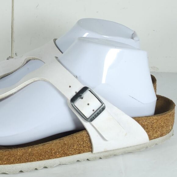 Birkenstock Women's Gizeh EU38 US9 White Birko-Flor T-strap Thong Sandals Shoes - Picture 14 of 16